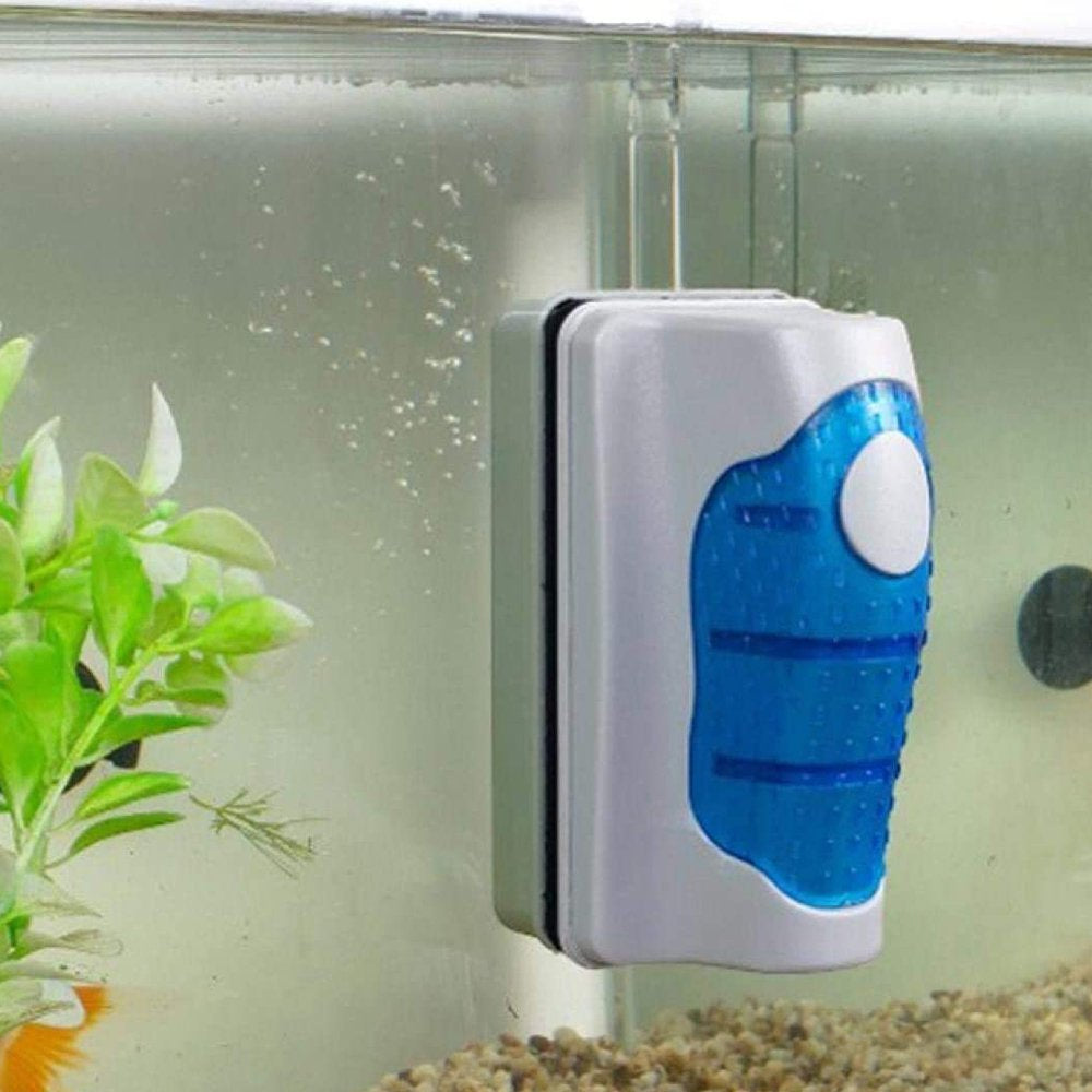 Magnetic Aquarium Fish Tank Scraper Glass Cleaner Scrubber Floating Clean Brush