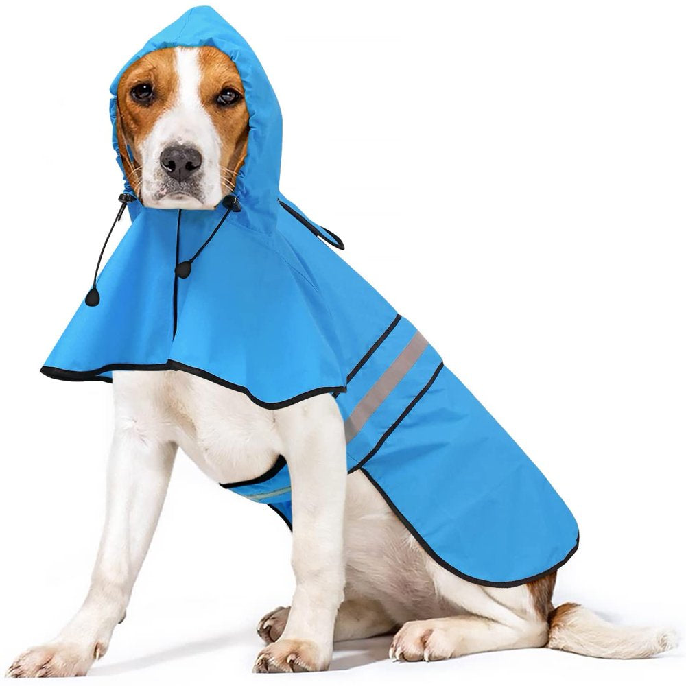 Bseen Dog Raincoat Hooded - Waterproof Reflective Pet Rain Jacket (Green, Large) Animals & Pet Supplies > Pet Supplies > Dog Supplies > Dog Apparel Dongguan Bison Sports Articles Co. Ltd. M [Neck: 15.75"; Chest Girth: 16"-21"; Length: 15.5"] Blue 