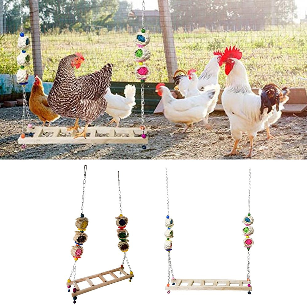 Chicken Ladder Birds Perch Chicken Toy Chicken Large Birds Ladder-A Animals & Pet Supplies > Pet Supplies > Bird Supplies > Bird Ladders & Perches Menolana   