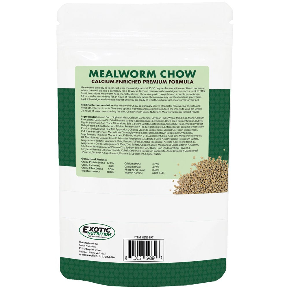 Exotic Nutrition Mealworm Chow 1 Lb. Animals & Pet Supplies > Pet Supplies > Small Animal Supplies > Small Animal Food Exotic Nutrition   