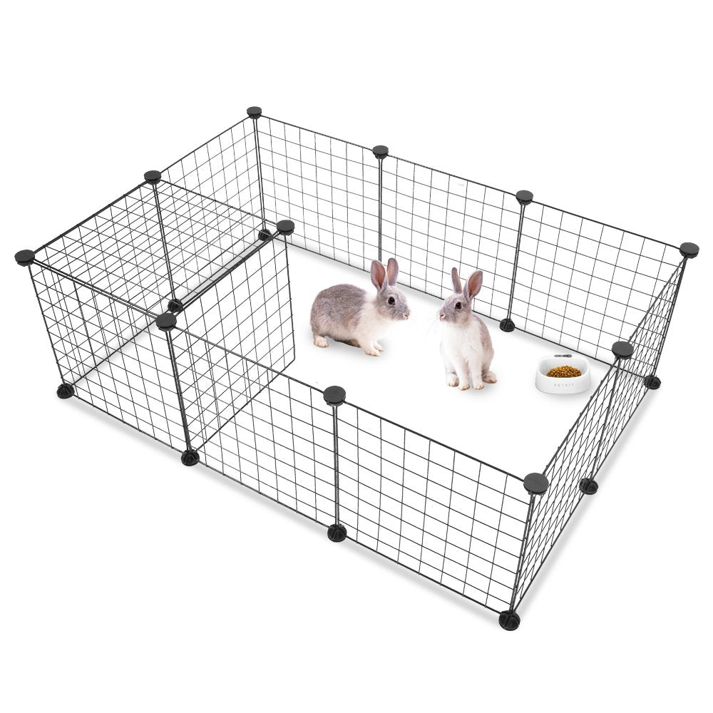 Goorabbit Pet Playpen, Small Animal Cage Indoor Portable Metal Wire Yard Fence for Small Animals, Guinea Pigs, Rabbits Kennel Crate Fence Tent Animals & Pet Supplies > Pet Supplies > Dog Supplies > Dog Kennels & Runs Goorabbit   