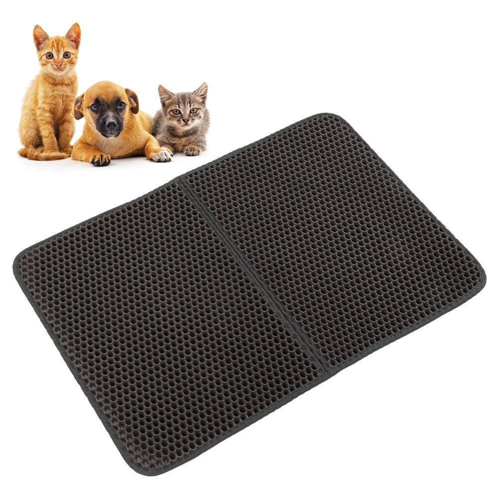 Litter Pad, Leakage Proof Litter Trapping Mat Foldable Double Layer for Litter Box