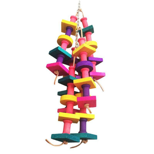 Pretty Comy Building Blocks Toys for Parrots, Pet Rainbow Bite String Toys, Chewing Toy for Birds Animals & Pet Supplies > Pet Supplies > Bird Supplies > Bird Toys Pretty Comy   