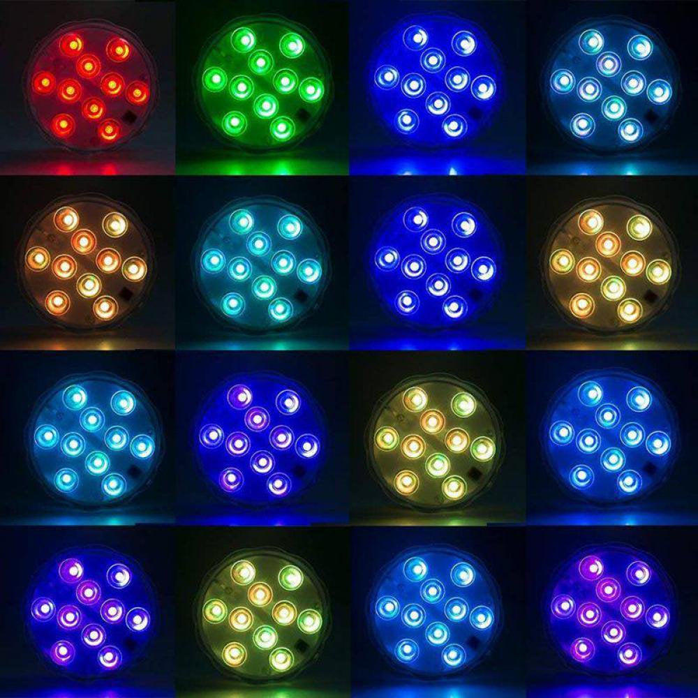Summark Submersible LED Lights with Remote, Waterproof Underwater Led Lights [Battery Operated] Decoration Light for Aquarium, Hot Tub, Pond, Pool, Base, Vase, Garden, Wedding, Party