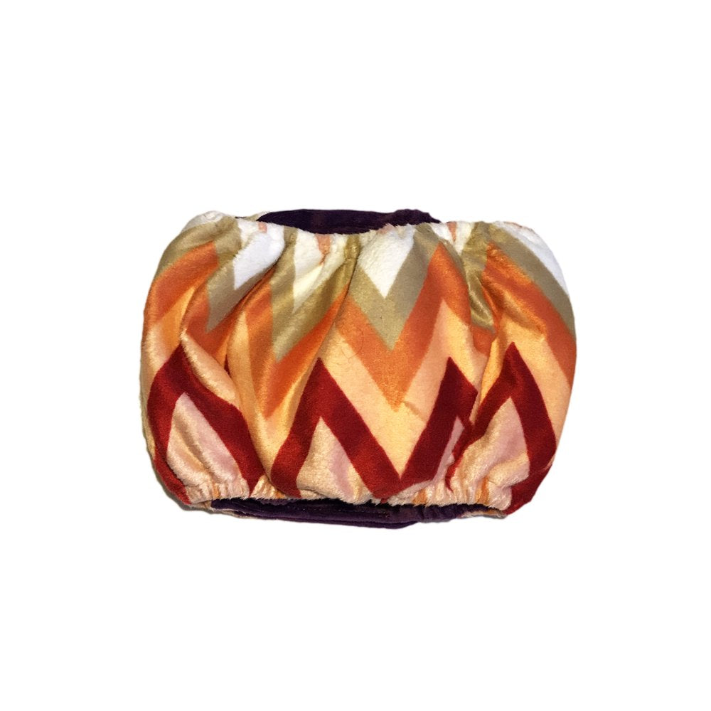 Barkertime Orange and Red Chevron Minky Washable Dog Belly Band Male Wrap - Made in USA Animals & Pet Supplies > Pet Supplies > Dog Supplies > Dog Diaper Pads & Liners Barkertime   