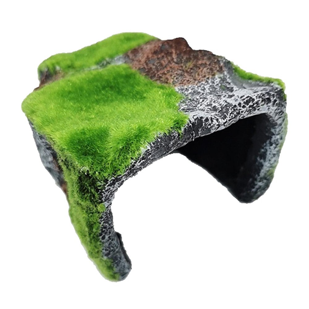 Reptile Hiding Cave Resin Material Natural Hideout for Reptiles Small Lizards Turtles Bearded Dragon Tortois Amphibians Fish Pet Supplies - B B Animals & Pet Supplies > Pet Supplies > Small Animal Supplies > Small Animal Habitat Accessories perfk   