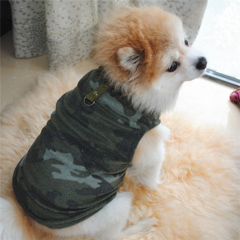 Sweetsmile Pet Dog Polar Fleece Clothes Pet Vest for Small Dogs Puppy Winter Warm Coat Apparel Clearance Sale Animals & Pet Supplies > Pet Supplies > Dog Supplies > Dog Apparel Sweetsmile XL Camo 