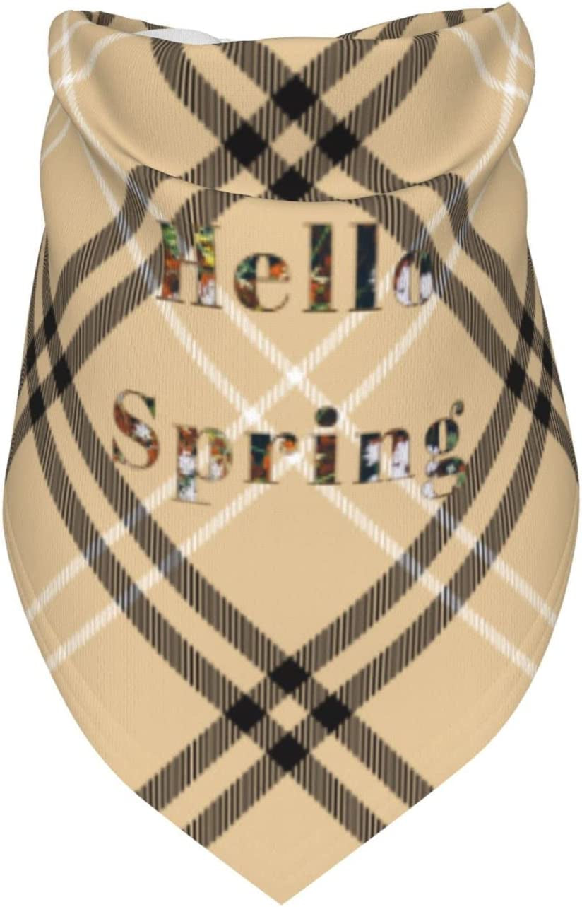 Planting Hello Spring Lettering Hand Pet Dog and Cat Decorative Triangle Scarf,Dog Bandana,Breathable and Stain Resistant. Animals & Pet Supplies > Pet Supplies > Dog Supplies > Dog Apparel ZALTAS   