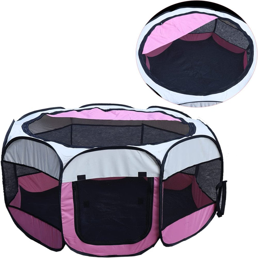 FETCOI Foldable Dog Cat Tent Pet Playpen Portable Exercise Kennel Fence 8-Panel