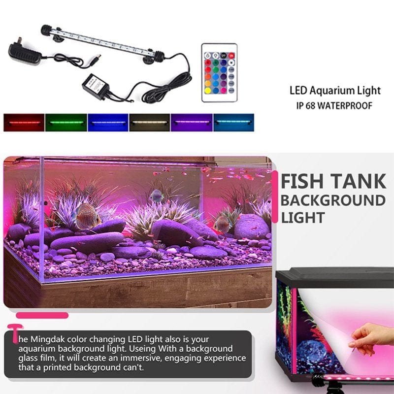 18-52Cm Aquarium Fish Tank LED Light Submersible Waterproof Bar Strip Lamp 5050 Underwater Lights Animals & Pet Supplies > Pet Supplies > Fish Supplies > Aquarium Lighting Gonex   