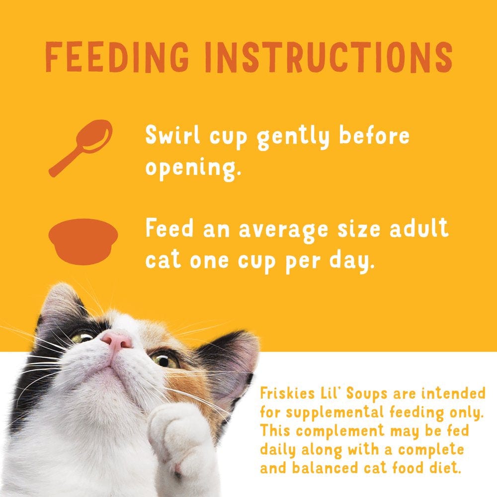 (18 Pack) Friskies Grain Free Wet Cat Food Complement Variety Pack, Lil' Soups with Sockeye Salmon & Tuna in Broth, 1.2 Oz. Cups Animals & Pet Supplies > Pet Supplies > Cat Supplies > Cat Treats Nestlé Purina PetCare Company   