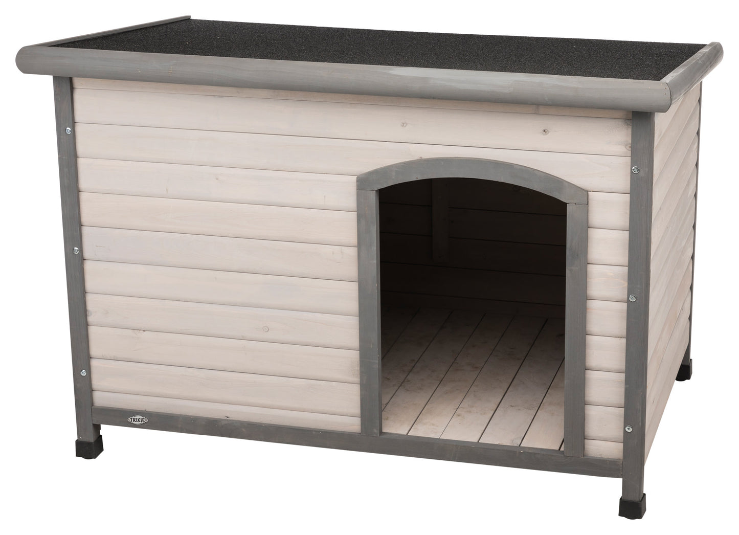 TRIXIE Natura Classic Dog House, Flat Hinged Roof, Adjustable Legs, Gray Small Animals & Pet Supplies > Pet Supplies > Dog Supplies > Dog Houses TRIXIE L  