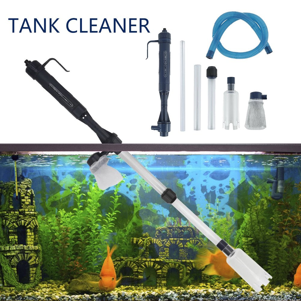 HOTBEST Tank Cleaner, Fish Tank Vacuum Cleaner with Aquarium Algae / Dirt Cleaning, Water Change Pump, Water Shower Gravel Cleaner for Large and Small Fish Tank Animals & Pet Supplies > Pet Supplies > Fish Supplies > Aquarium Cleaning Supplies HOTBEST   