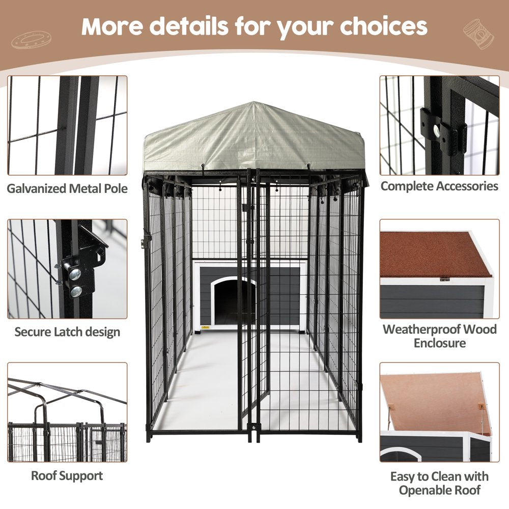 Coziwow 7'X 3'X 6' Outdoor Dog Kennel Enclosure with Dog House, Waterproof Cover Animals & Pet Supplies > Pet Supplies > Dog Supplies > Dog Kennels & Runs Coziwow   