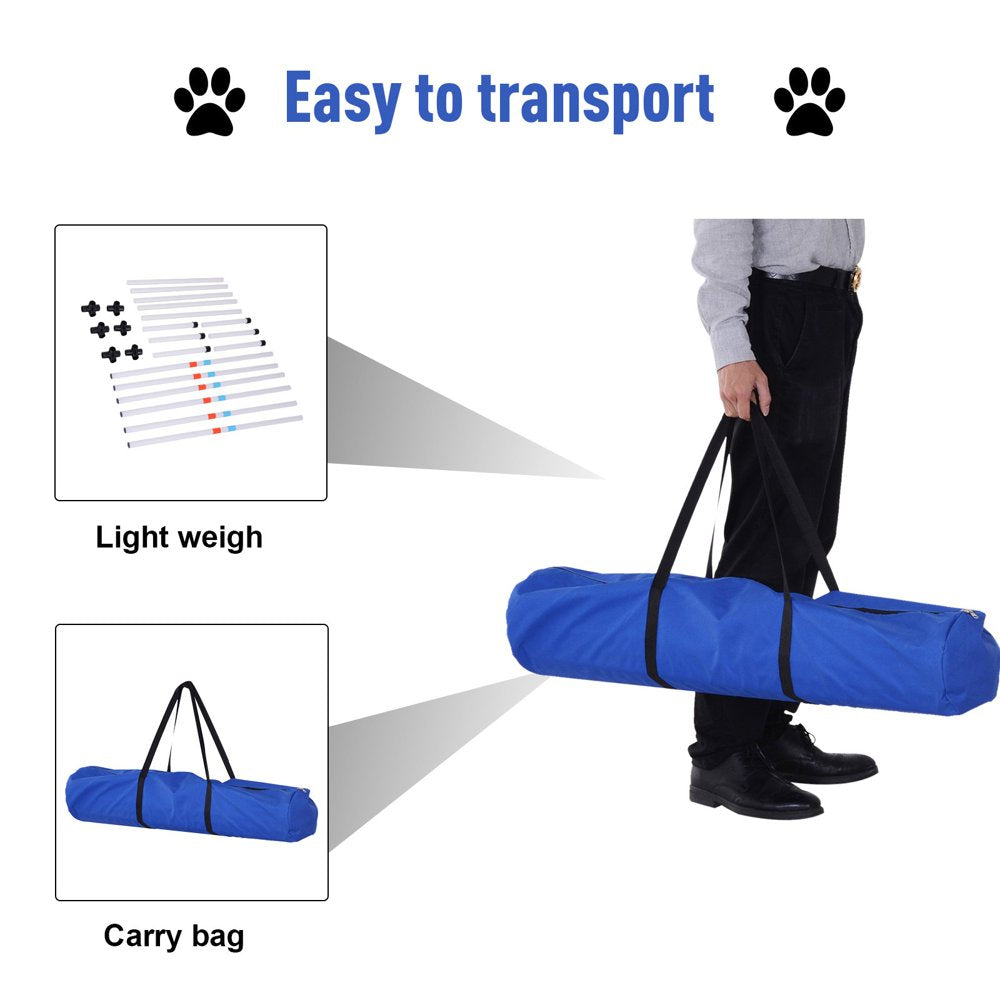 Maboto Sturdy Dog Weaves Poles Pet Speed and Equipment Dogs Obstacle Outdoor W/ Storage Bag