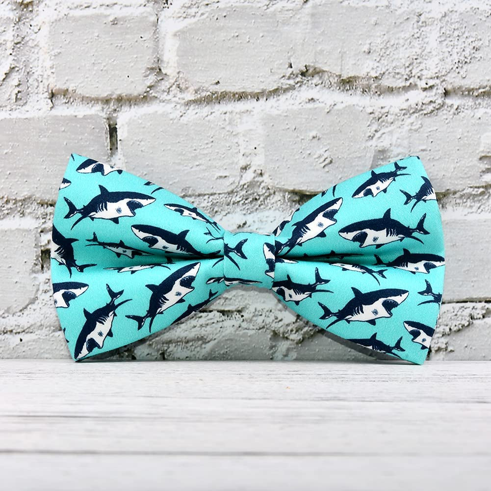 Shark Dog Bow Tie Dog Collar,Detachable Bowtie Accessory, Adjustable Collar for Small Medium Large Dogs Animals & Pet Supplies > Pet Supplies > Dog Supplies > Dog Apparel Watermelon Pet   