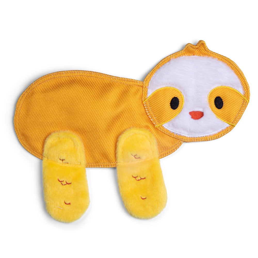 The Dodo Stuffingless Sloth Dog Crinkle Chew Toy, Yellow, Durable Ballistic Nylon Dog Toy Animals & Pet Supplies > Pet Supplies > Dog Supplies > Dog Toys Fetch for Pets   