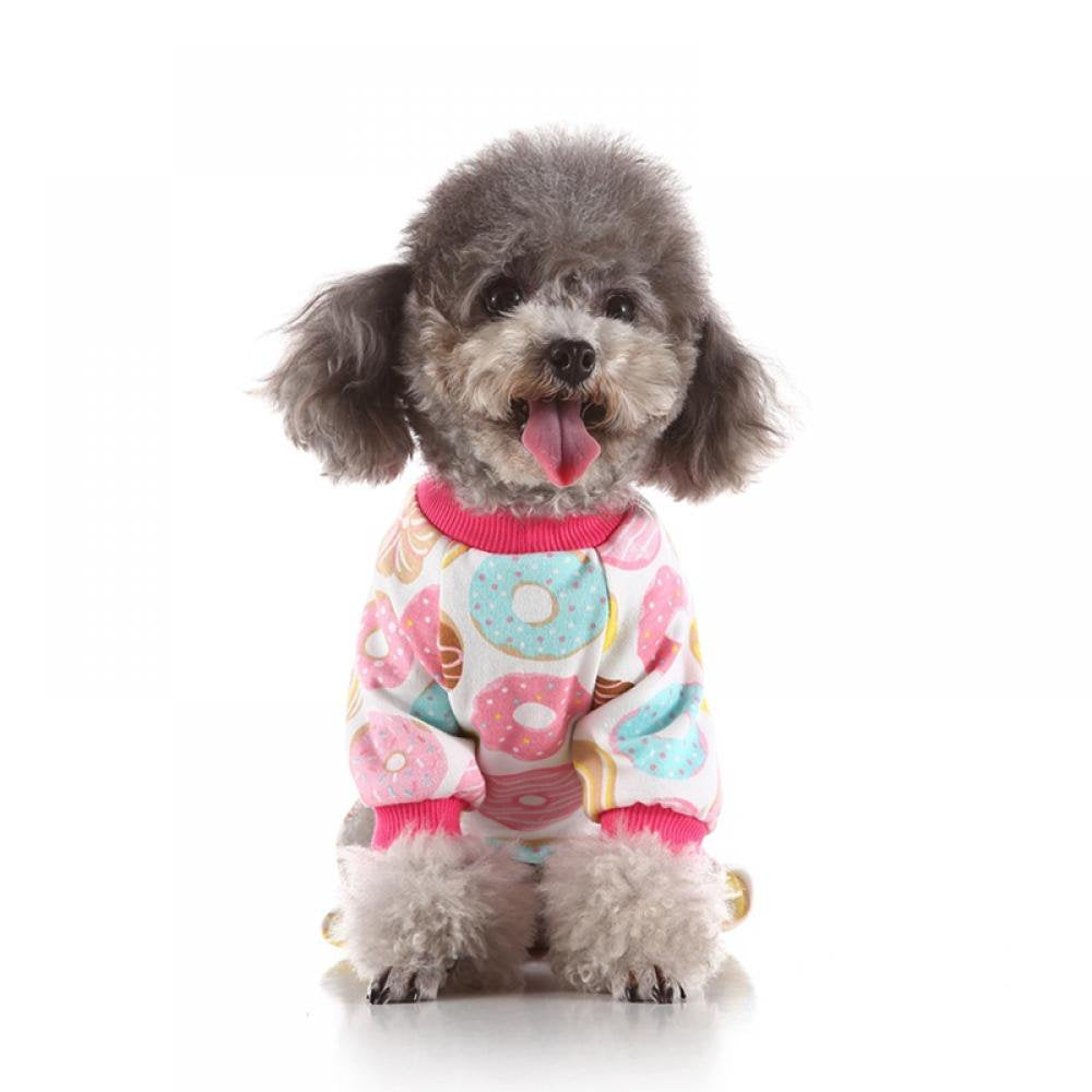 Pet Dogs Soft Cotton Pajamas Pjs Cartoon Homewear Puppy Apparel Jumpsuit Cotton Romper Sleepwear Animals & Pet Supplies > Pet Supplies > Dog Supplies > Dog Apparel Naturalour   