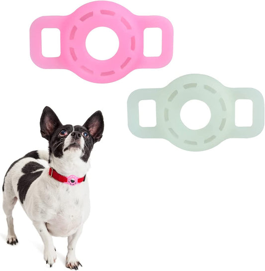 Funincrea 2 Pcs Airtag Case for Dog Collar, Anti-Scratch Silicone Airtag Dog Collar Holder GPS Tracker Case Compatible with Apple, Airtag Protective Case for Pet Collar (Luminous Green/Luminous Pink) Electronics > GPS Accessories > GPS Cases FuninCrea Luminous Green/Luminous Pink  