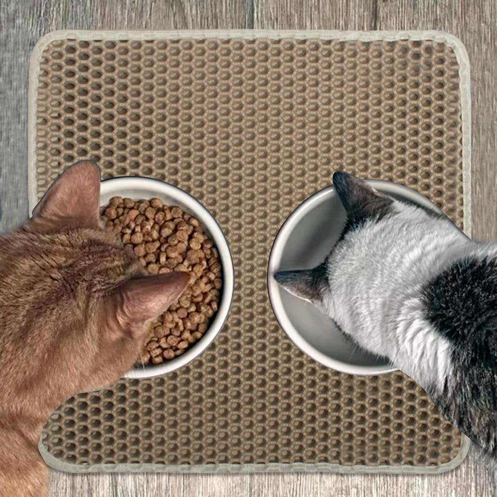 Pwtool Cat Litter Mat, Honeycomb Double Layer anti Slip Kitty Mats, 11.8X11.8In Waterproof Urine Proof Cat Litter Pad, Easy Clean Washable and Floor Carpet Protection Sensible Animals & Pet Supplies > Pet Supplies > Cat Supplies > Cat Litter Box Mats Pwtool   