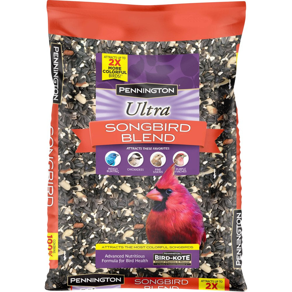 Pennington Ultra Songbird Blend Wild Bird Feed and Seed, 5 Lb. Bag Animals & Pet Supplies > Pet Supplies > Bird Supplies > Bird Food CENTRAL GARDEN & PET COMPANY 14 lbs  