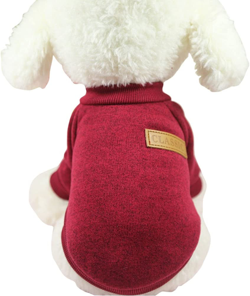 CHBORLESS Pet Dog Classic Knitwear Sweater Warm Winter Puppy Pet Coat Soft Sweater Clothing for Small Dogs (M, Grey) Animals & Pet Supplies > Pet Supplies > Dog Supplies > Dog Apparel CHBORLESS   