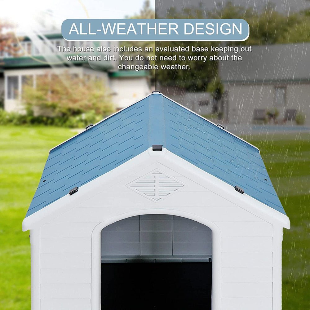 Kiaisxes Plastic Dog House - Water Resistant Dog Kennel for Small to Medium Sized Dogs All Weather Indoor Outdoor Doghouse Puppy Shelter Animals & Pet Supplies > Pet Supplies > Dog Supplies > Dog Houses kiaisxes   