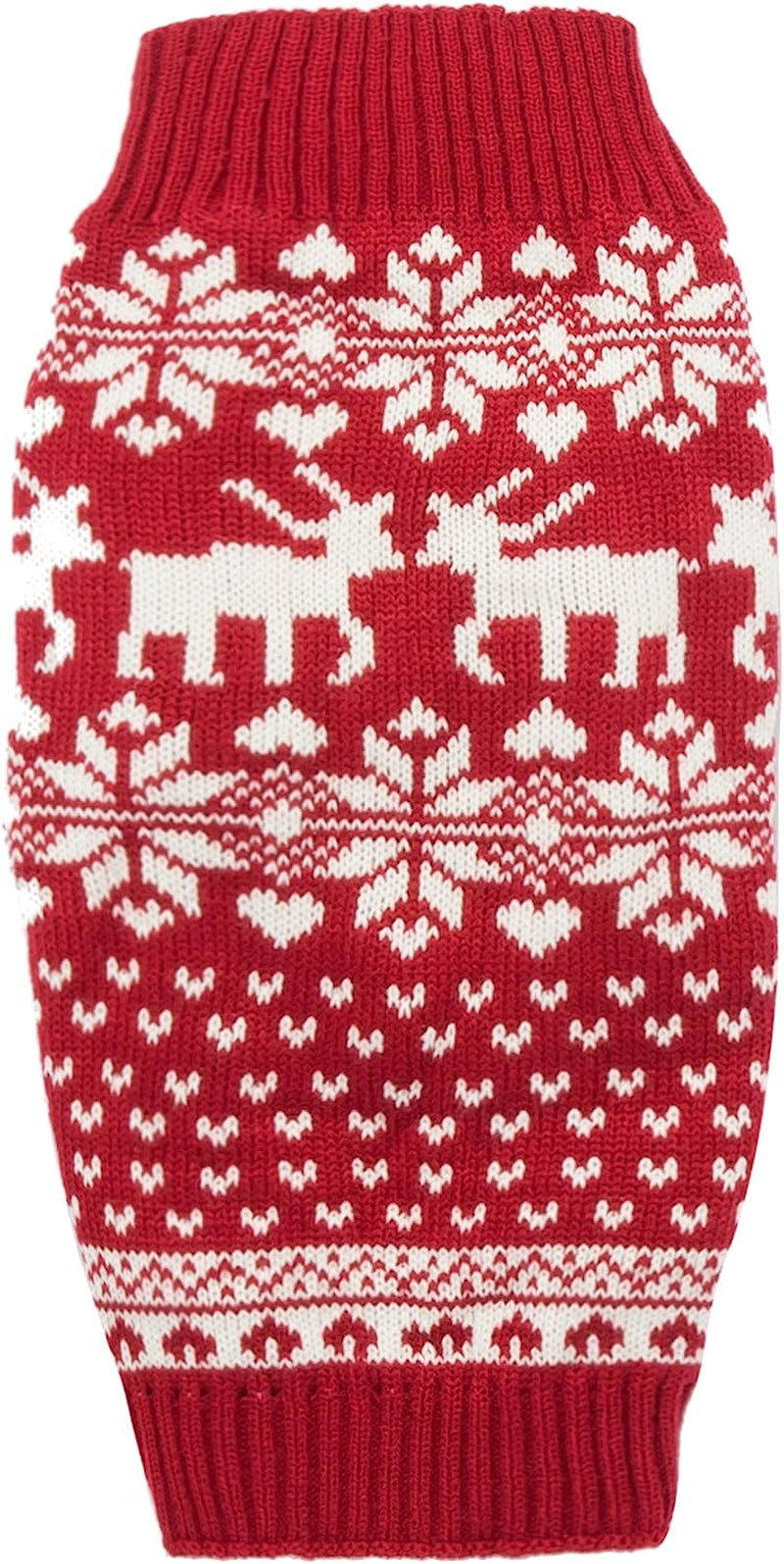 Red Christmas Reindeer Holiday Festive Dog Sweater for Large Dogs, Xx-Large (XXL) Size 23" Back Length Animals & Pet Supplies > Pet Supplies > Dog Supplies > Dog Apparel Lanyar Medium (Pack of 1)  