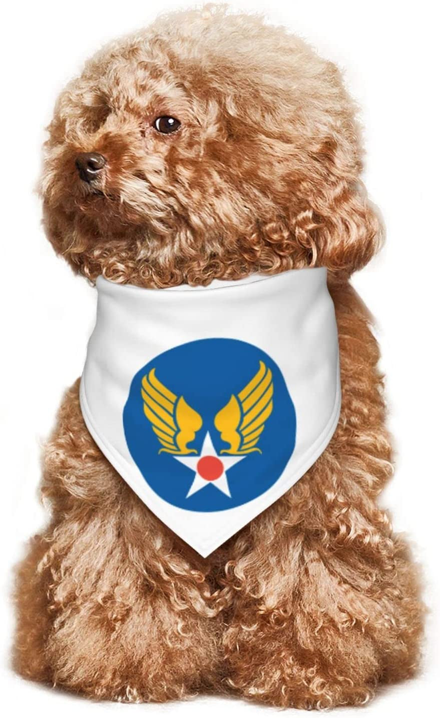 POOEDSO US Army Air Corps Hap Arnold Wings Dog Scarf Triangular Adjustable for Small Medium Large Cats Dogs Decoration Handkerchiefs Pet Birthday Party Gifts Animals & Pet Supplies > Pet Supplies > Dog Supplies > Dog Apparel POOEDSO   