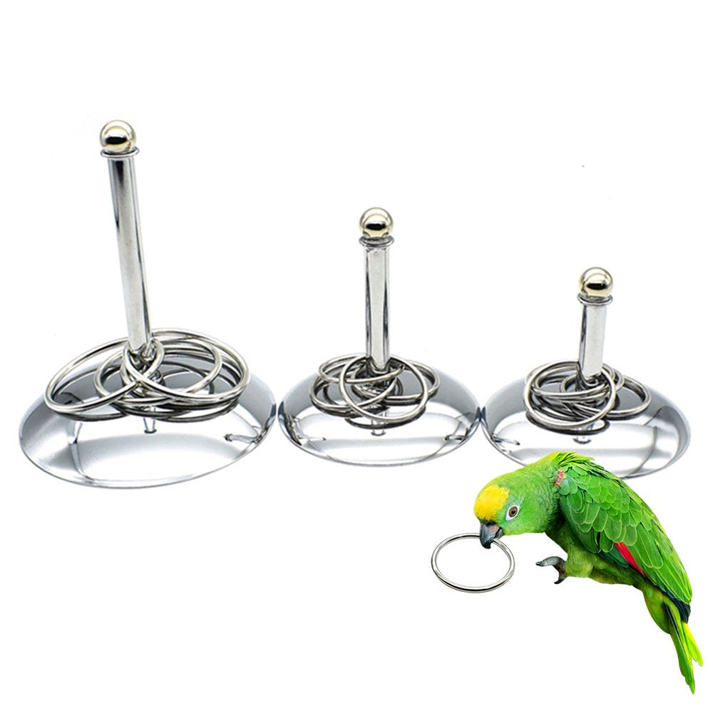 Bird Toys Bird Trick Tabletop Toys Training Basketball Stacking Ring Toys Sets Parrot Chew Ball Foraging Toys Play Gym Playground Activity Cage Foot Toys for Birds Parrots Conures Budgies Animals & Pet Supplies > Pet Supplies > Bird Supplies > Bird Gyms & Playstands Ankishi   