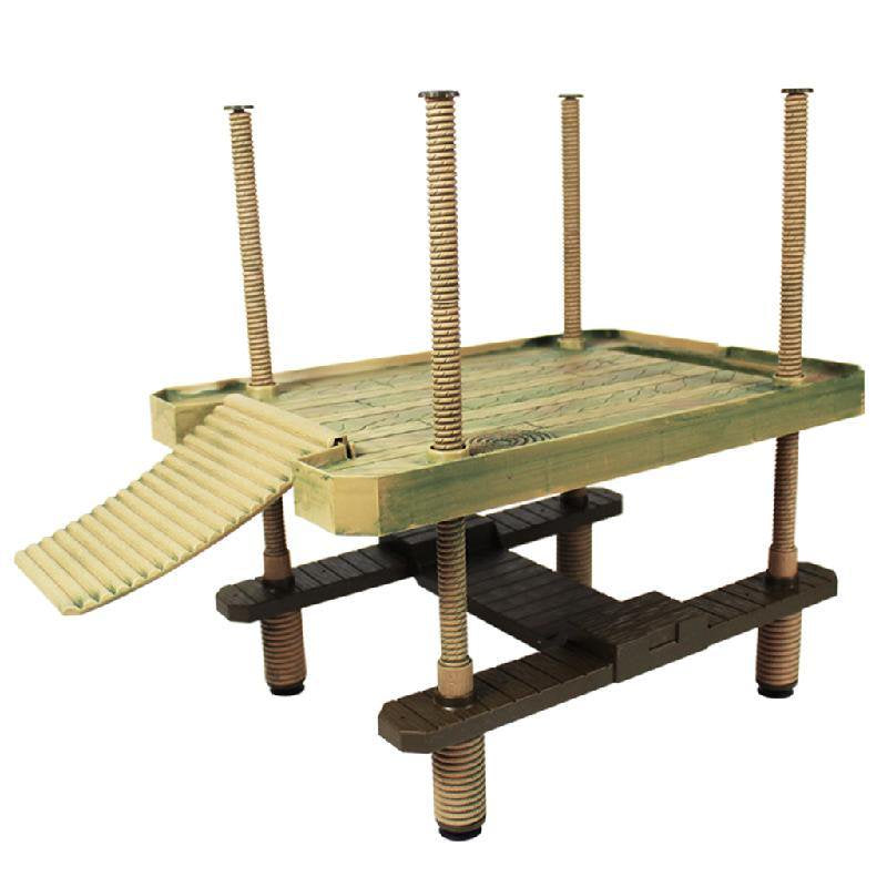 OOKWE Turtle Climbing Basking Platform Tortoise Sunbathe Pier Reptile Ramp Floating Island for Turtle Tank Aquarium Ornaments Amphibian Leisure Square Table Animals & Pet Supplies > Pet Supplies > Small Animal Supplies > Small Animal Habitat Accessories OOKWE   