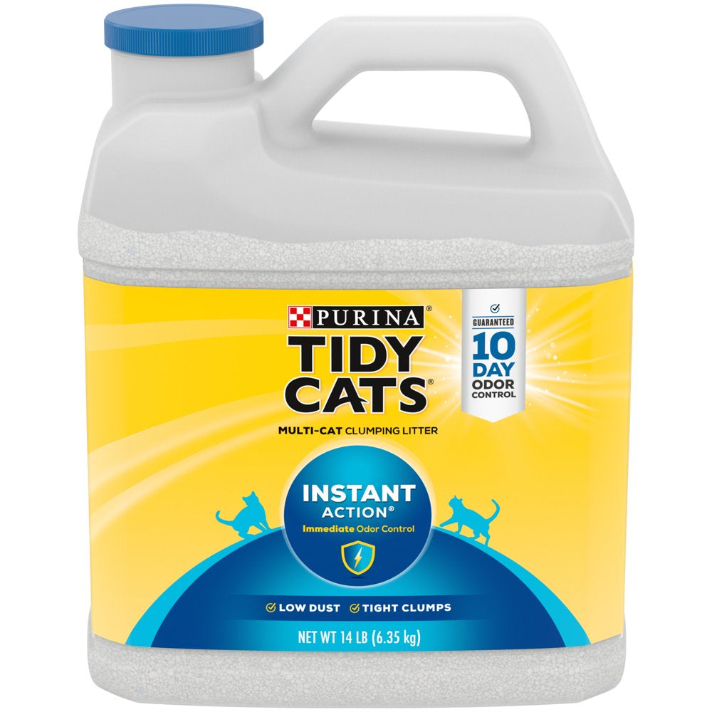 Purina Tidy Cats Clumping Cat Litter, Instant Action Multi Cat Litter, 14 Lb. Jug Animals & Pet Supplies > Pet Supplies > Cat Supplies > Cat Litter Nestlé Purina PetCare Company   