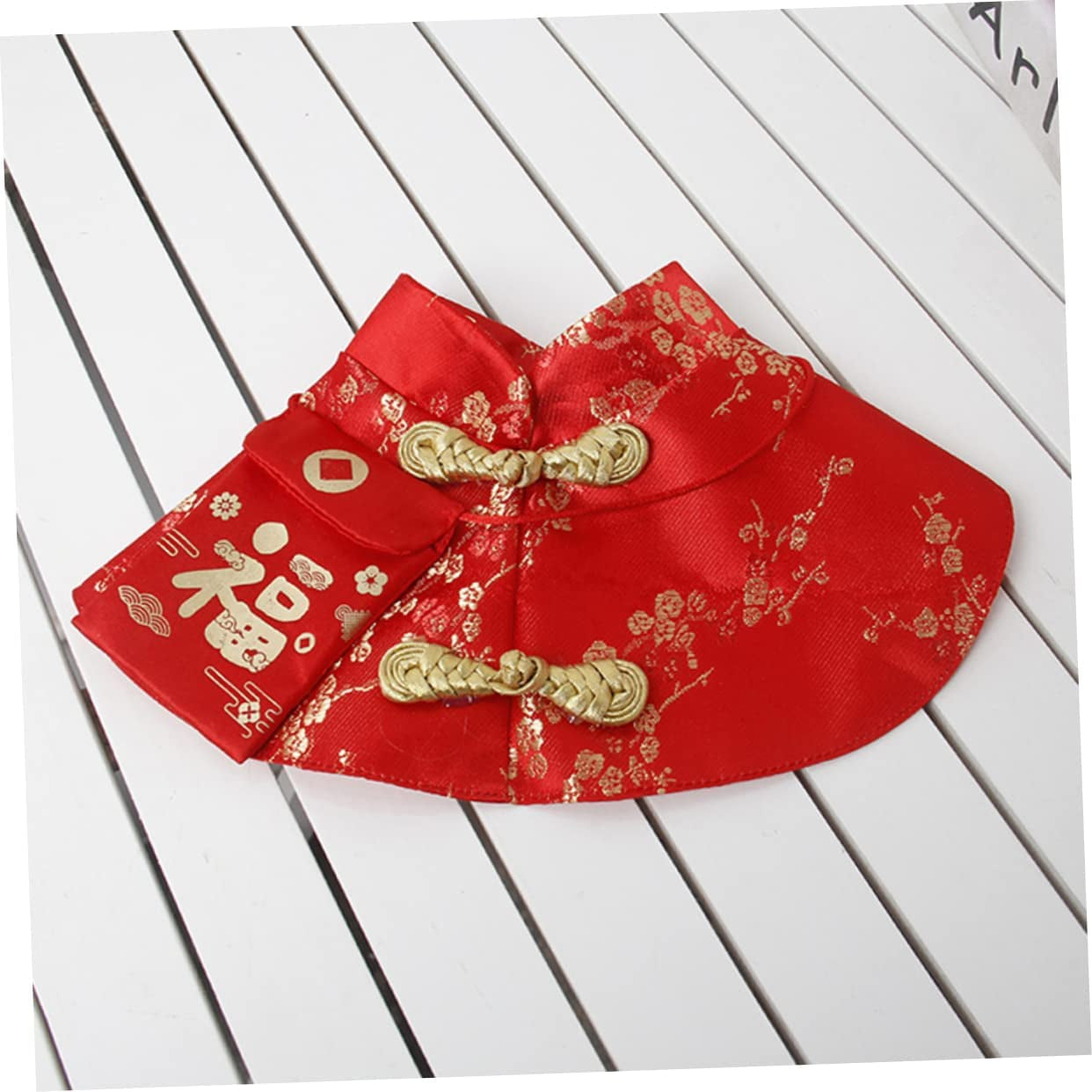 Balacoo 1Pc Joyous Year Clothes Dogs Envelope Coat L New Cosplay Dress Size Style Cloak Comfortable Costume Cape Decorative Pets Dynasty Chinese Small Delicate Red Pet up Cat Dog Animals & Pet Supplies > Pet Supplies > Dog Supplies > Dog Apparel Balacoo   