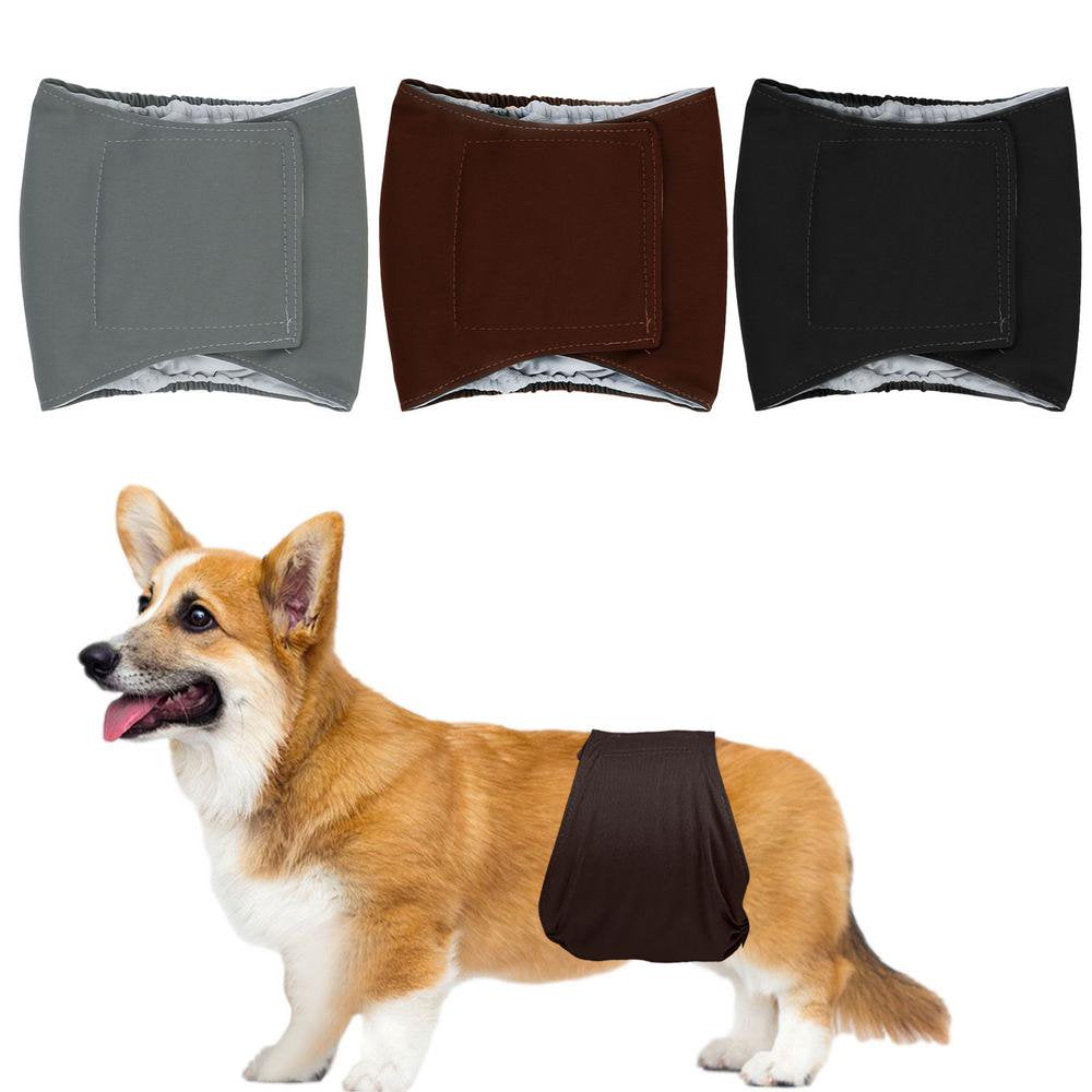 Fovolat Dog Wraps Male Washable Male Dog Belly High Absorbency Male Dog Diapers Pack of 3 Belly for Incontinence or Puppy Training Gorgeous Animals & Pet Supplies > Pet Supplies > Dog Supplies > Dog Diaper Pads & Liners Fovolat M  