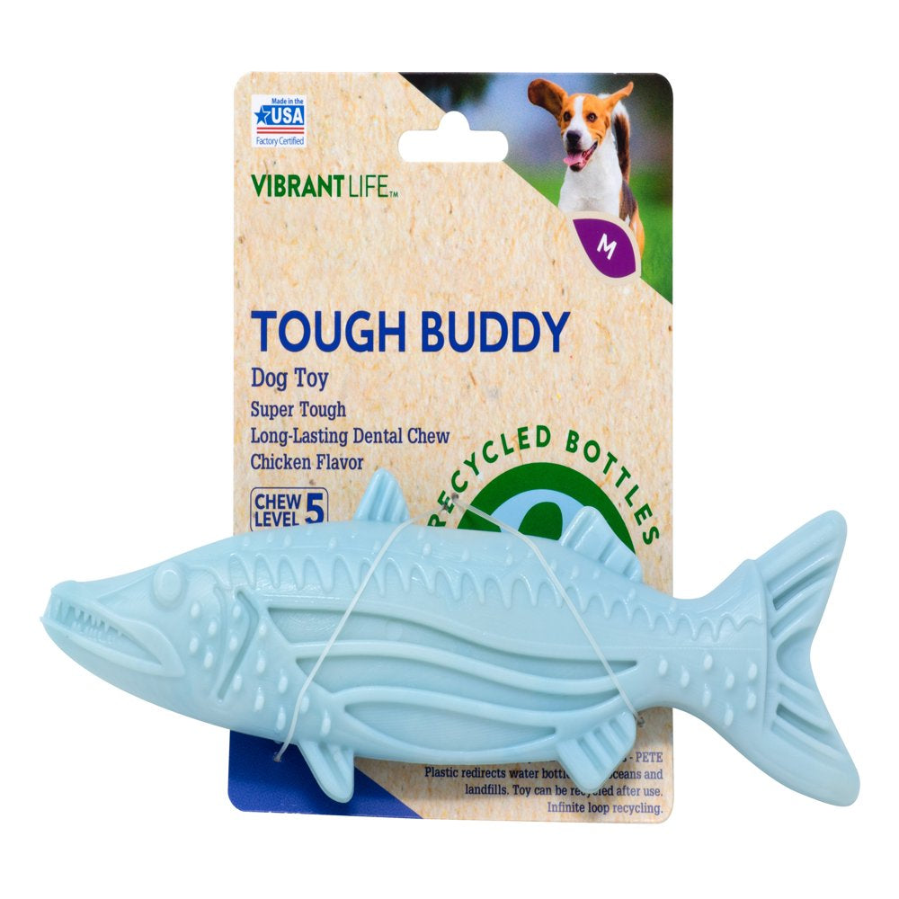 Vibrant Life Barracuda Tough Buddy Recycled Chew Toy, Medium Animals & Pet Supplies > Pet Supplies > Dog Supplies > Dog Toys Vibrant Life   