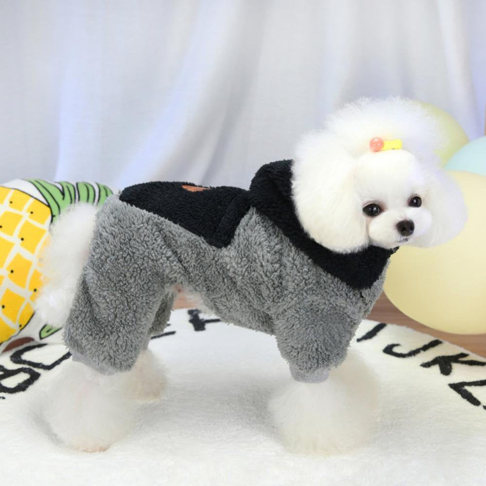 Dog Plush Sweater Hoodies for Winter Thicken Puppy Coat Imitation Fur Warm Dog Apparel Dog Clothes with Pocket for Tiny Small Medium Dogs Animals & Pet Supplies > Pet Supplies > Dog Supplies > Dog Apparel 777447070   