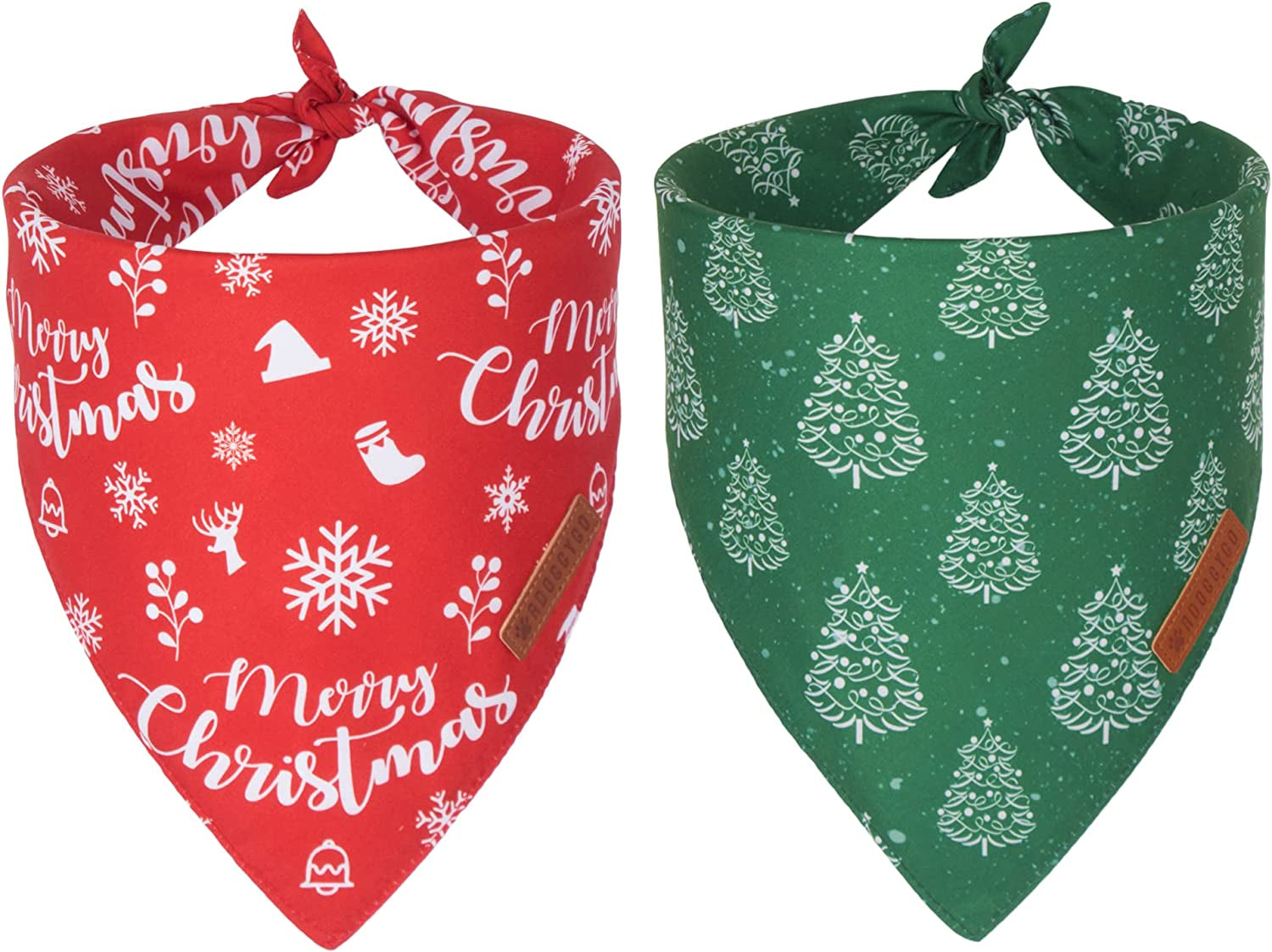 Adoggygo Dog Bandana Christmas Dog Scarf Bib Kerchief, Premium Durable Fabric, Multiple Sizes Offered, Dog Christmas Bandanas Costumes for Medium Large Dogs Cats Pets (Large) Animals & Pet Supplies > Pet Supplies > Dog Supplies > Dog Apparel ADOGGYGO Large  