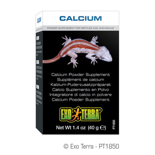 Exo Terra Reptiles/Amphibians Calcium Powder Supplement, 1.4-Ounce Animals & Pet Supplies > Pet Supplies > Reptile & Amphibian Supplies > Reptile & Amphibian Food Hagen   