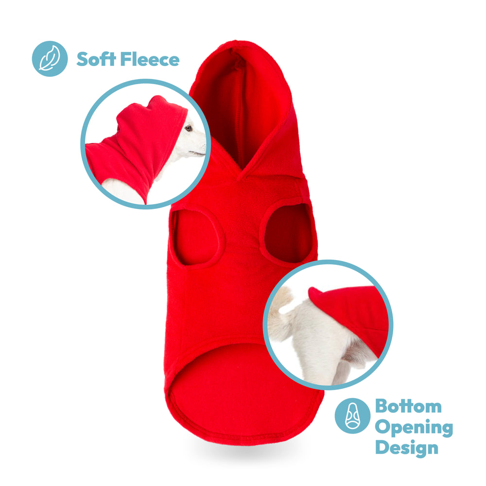 Gooby Fleece Vest Hoodie Dog Sweater - Green, X-Small - Warm Pullover Dog Hoodie with O-Ring Leash Animals & Pet Supplies > Pet Supplies > Dog Supplies > Dog Apparel Inafiction USA, Inc. dba Gooby Pet Fashion   