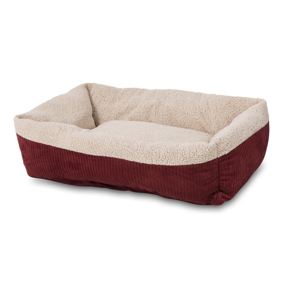 Aspen Pet Rectangular Pet Cat Bed, Red Animals & Pet Supplies > Pet Supplies > Cat Supplies > Cat Beds Doskocil Manufacturing Co Inc XL  