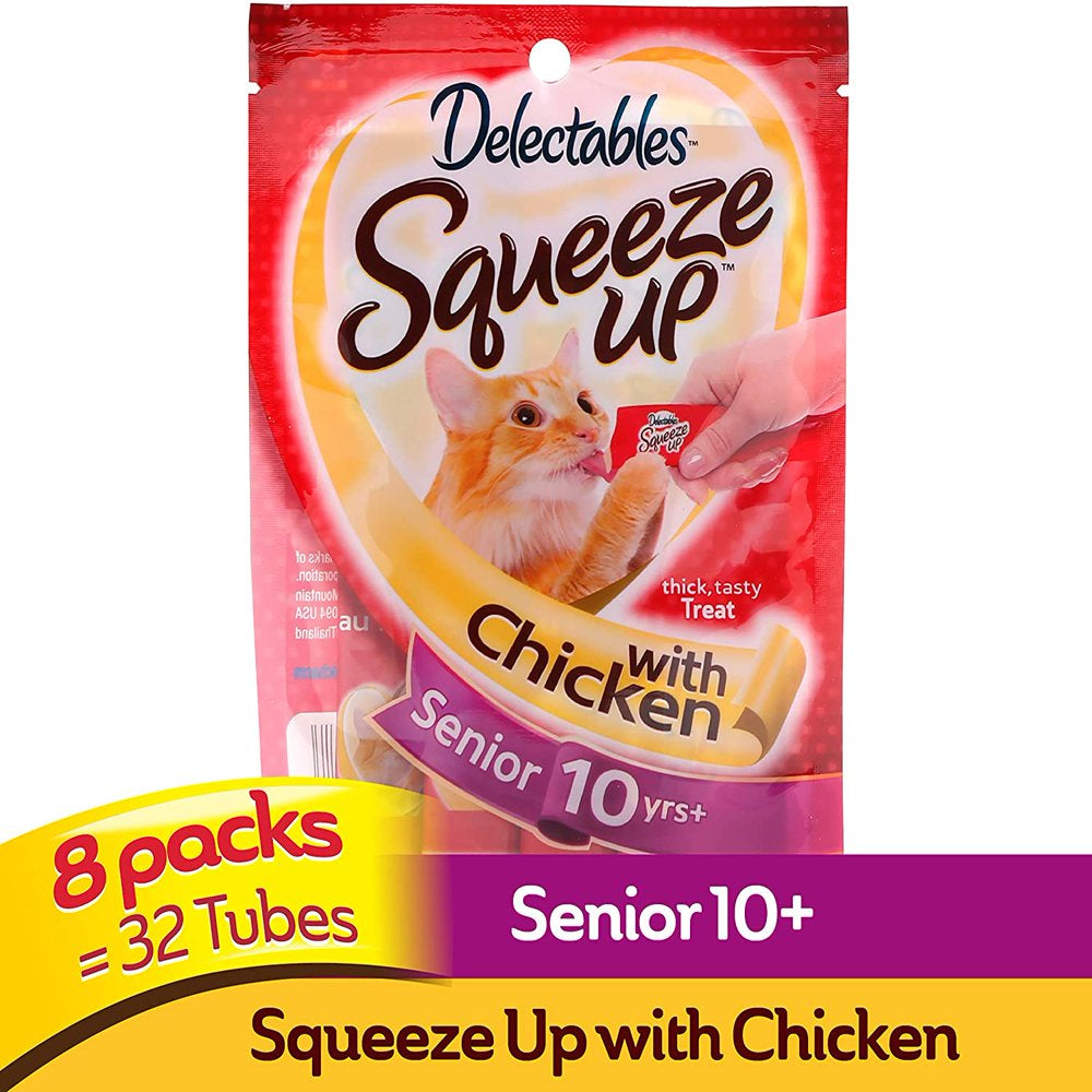 Delectables Squeeze up Lickable Wet Cat Treats – Chicken&Veggies – 32 Tubes Animals & Pet Supplies > Pet Supplies > Cat Supplies > Cat Treats Delectables Chicken Senior 10+ 32 Tubes  