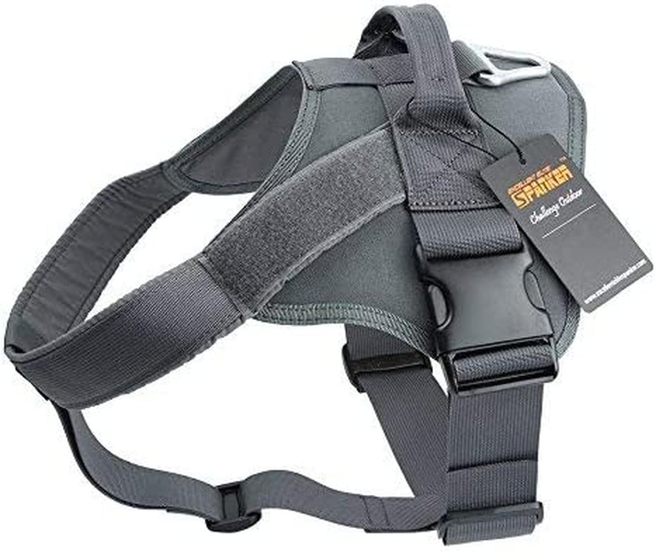 EXCELLENT ELITE SPANKER Tactical Dog Harness Patrol K9 Harness Service Dog Vest Military Dog Vest Working Dog Vest with Handle(Black-L) Animals & Pet Supplies > Pet Supplies > Dog Supplies > Dog Apparel EXCELLENT ELITE SPANKER Grey XS 