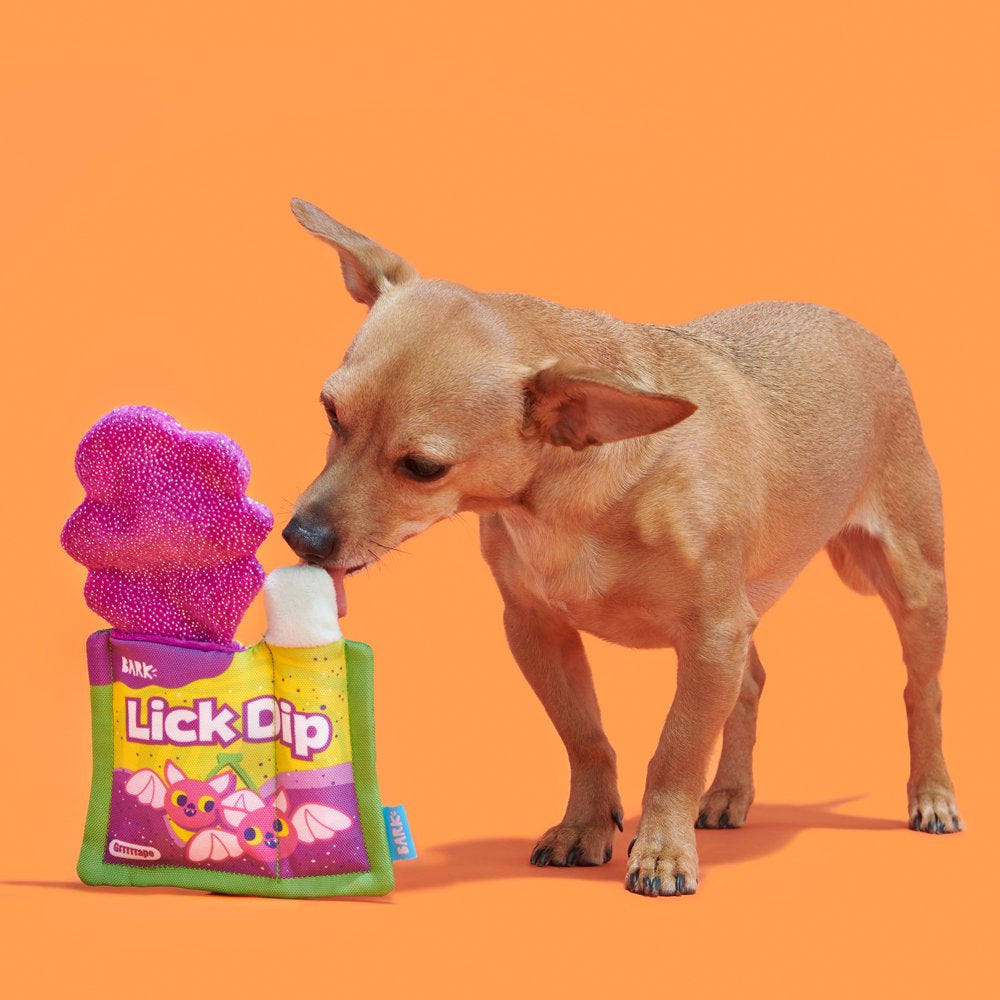 BARK Lickdip Halloween Candy Dog Toy, Made with Crazy Crinkle + a Squeaker Animals & Pet Supplies > Pet Supplies > Dog Supplies > Dog Toys BARK   