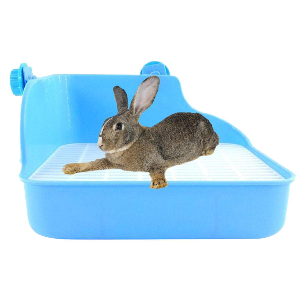 Pet Rabbit Corner Litter Box Cage Potty Trainer Rectangular Pet Pan Cleaning Guinea Pigs Hamster Animals & Pet Supplies > Pet Supplies > Small Animal Supplies > Small Animal Bedding Gazechimp   