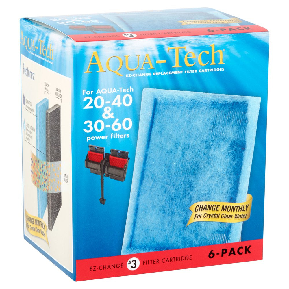 Aqua-Tech Ez-Change Replacement #3 Aquarium Filter Cartridge, 6 Pack Animals & Pet Supplies > Pet Supplies > Fish Supplies > Aquarium Filters Spectrum Brands   