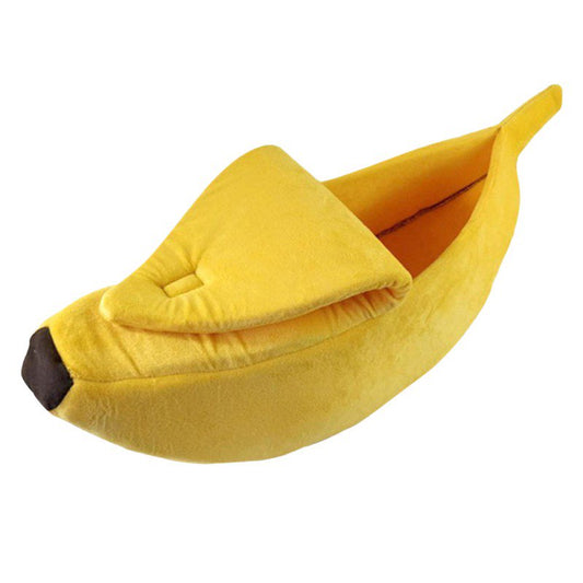 Pet Bed Banana Shape Fluffy Warm Soft Plush Breathable Bed Banana Cat Bed Animals & Pet Supplies > Pet Supplies > Cat Supplies > Cat Beds Popvcly 21.65"/55 cm, 7.87"/20 cm, 5.91"/15 cm  