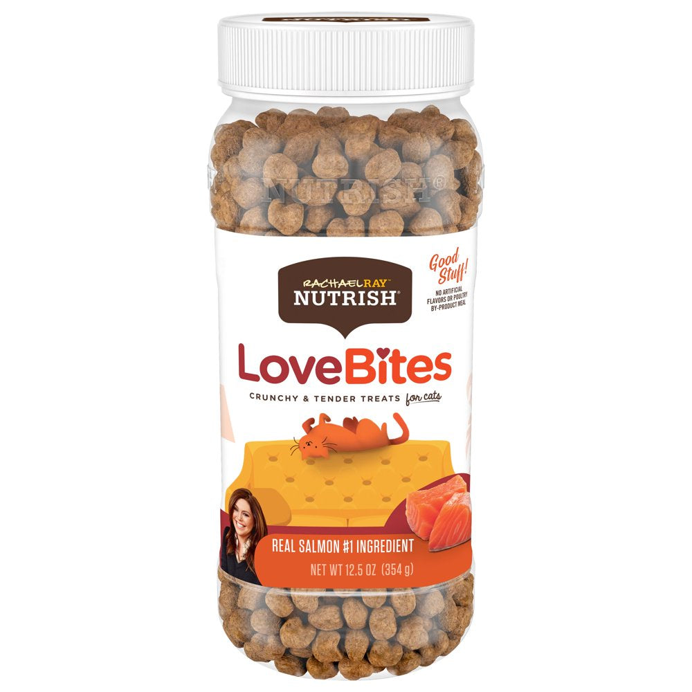 Rachael Ray Nutrish Love Bites Cat Treats, Salmon 12.5 Ounce Canister Animals & Pet Supplies > Pet Supplies > Cat Supplies > Cat Treats The J.M. Smucker Company Salmon  