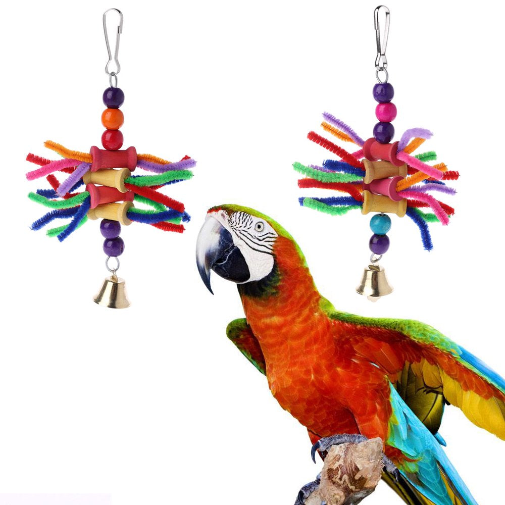 HLGDYJ Parrot Chew Toys Multicolor Bird Parrot Bite String Toys Swing Cage Accessories Animals & Pet Supplies > Pet Supplies > Bird Supplies > Bird Cage Accessories HLGDYJ   