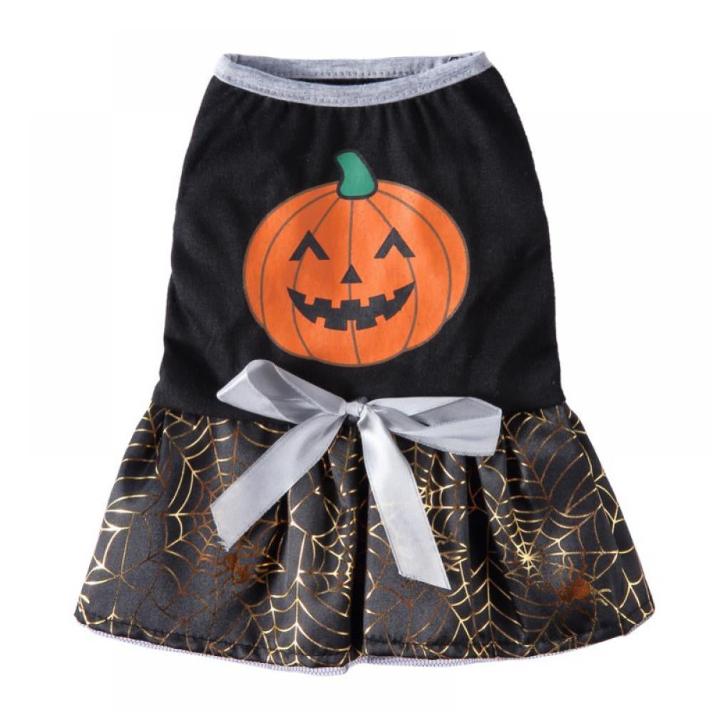 Topumt Pumpkin Dog Halloween Costume Dog Clothes for Small Medium Large Dogs Girl Dresses Puppy Party Apparel Doggie Wedding Dress Animals & Pet Supplies > Pet Supplies > Dog Supplies > Dog Apparel Topumt M Black 