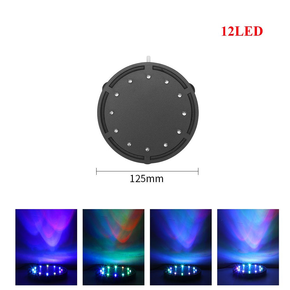 Aquarium Underwater LED Light Air Bubble Stone Multi Color for Fish Tank Round(9Led) Animals & Pet Supplies > Pet Supplies > Fish Supplies > Aquarium Lighting Morease 12LED  